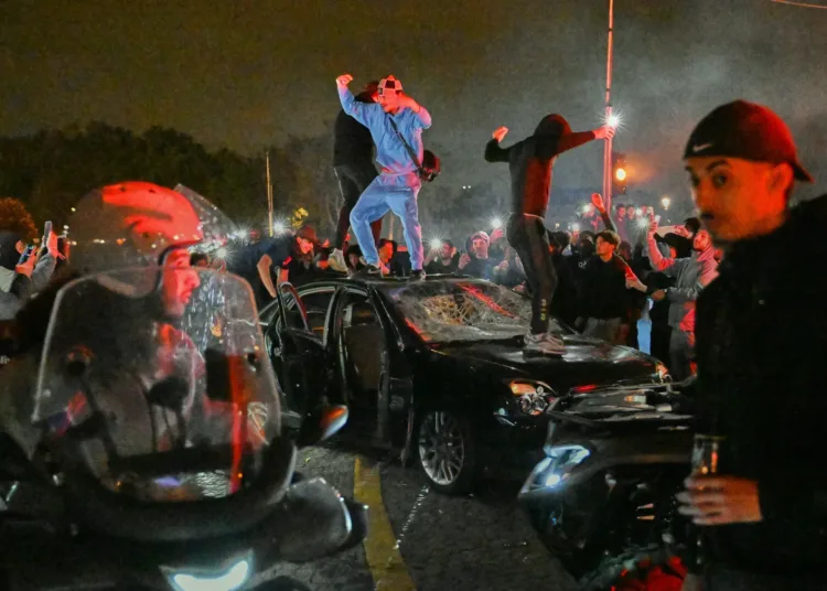 French authorities arrested nearly 130 people across the Paris metropolitan area overnight Wednesday after celebrations marking Paris Saint-Germain’s advancement to the Champions League final turned into violent clashes between fans and law enforcement.