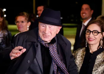 Edgar Morin and his wife Sabah Abouessalam.