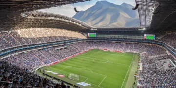 Monterrey’s stadium in the Mexican state of Nuevo León.