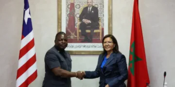 Zakia Driouich, Morocco’s Secretary of State for Maritime Fisheries, and J. Cyrus Saygbe, Director General of Liberia’s National Fisheries and Aquaculture Authority (NaFAA).