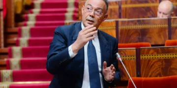 Fouzi Lekjaa, the budget minister and the Royal Moroccan Football Federation (FRMF) president.