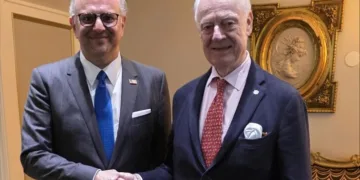 Massad Boulos, Senior Advisor to President Donald Trump for Arab and African Affairs, sat down with UN Personal Envoy Staffan de Mistura.