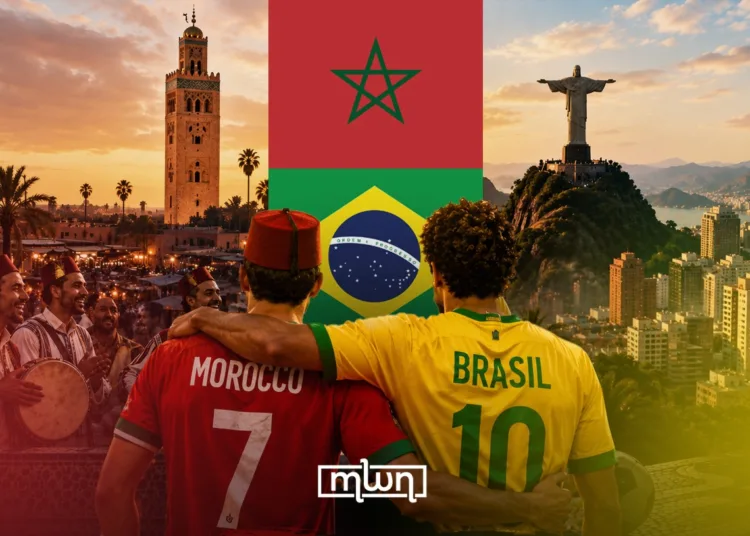 Morocco and Brazil connected through football, culture, and shared passion.