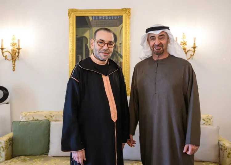 King Mohammed VI and United Arab Emirates President Sheikh Mohammed bin Zayed Al Nahyan