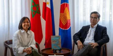 First Secretary and Consul at the Philippine Embassy in Morocco, and Author, Rapunzel Acop, and Philippine Ambassador to Morocco Leslie Baja.