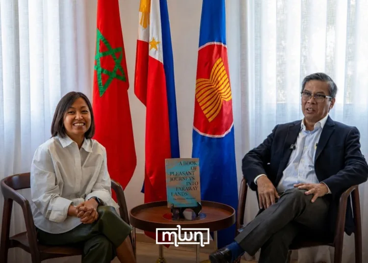 First Secretary and Consul at the Philippine Embassy in Morocco, and Author, Rapunzel Acop, and Philippine Ambassador to Morocco Leslie Baja.