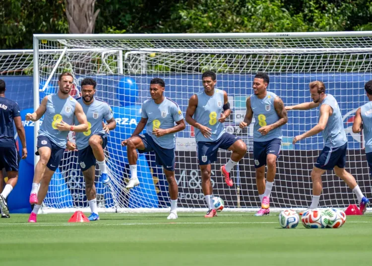 England squad practices for FIFA World Cup 2026 in Gardens. CR: GREG LOVETT/PALM BEACH POS