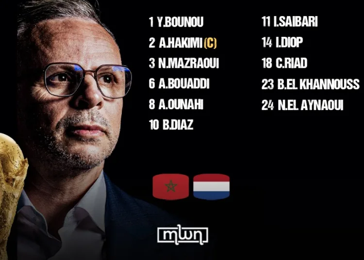 Morocco head coach Mohamed Ouahbi has announced a strong starting lineup for the Atlas Lions’ World Cup round-of-32 matchMorocco head coach Mohamed Ouahbi has announced a strong starting lineup for the Atlas Lions’ World Cup round-of-32 match