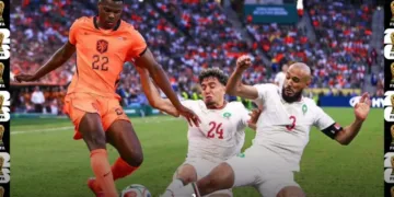 Morocco vs Netherlands during 2026 FIFA World Cup.