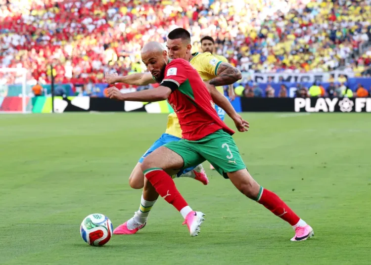Mazraoui Controls the Game in Morocco’s 2026 World Cup Clash with Brazil