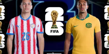 Paraguay takes on Australia tonight at the San Francisco Bay Area Stadium in Santa Clara in a high-stakes Group D encounter at the 2026 FIFA World Cup.