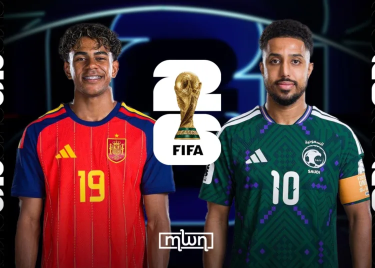 Spain and Saudi Arabia’s teams are facing each other today at Atlanta Stadium in a crucial Group H encounter at the 2026 FIFA World Cup. Saudi Arabia will enter the match with one point after its draw with Uruguay in their opening game.