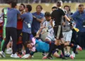 Tempers Flare After Paredes Sees Red FollowingSpain’s World Cup Triumph Credit: AFP