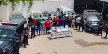 Algerian police announced Monday the arrest of 23 people in Oran, including 18 Moroccan nationals.
