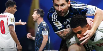 Jude Bellingham has revealed the reason behind his heated first-half argument with Lionel Messi during their 2-1 World Cup semi-final clash.