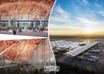 Currently under construction, the new terminal at Mohammed V International Airport is designed by RSHP in collaboration with Ala Concept.