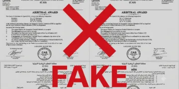 A document circulating on social media claiming that the Court of Arbitration for Sport (CAS) has stripped Morocco of the 2025 Africa Cup of Nations title and awarded it to Senegal is false.
