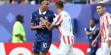 Mbappé Targeted by Paraguayan Senator After France Win Creator: CHARLY TRIBALLEAU | Credit: AFP via Getty Images