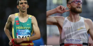 Britain’s Josh Kerr clocked 3 minutes 42.66 seconds in the mile (approximately 1,609 meters) at Saturday’s London Diamond League meeting, shattering the world record Hicham El Guerrouj had held since 1999.