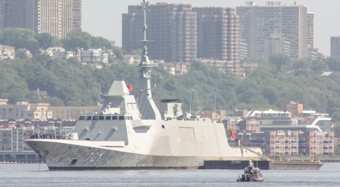The Royal Moroccan Navy frigate RMNS Mohammed VI.