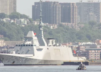 The Royal Moroccan Navy frigate RMNS Mohammed VI.