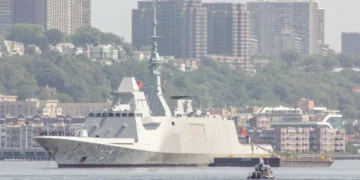 The Royal Moroccan Navy frigate RMNS Mohammed VI.