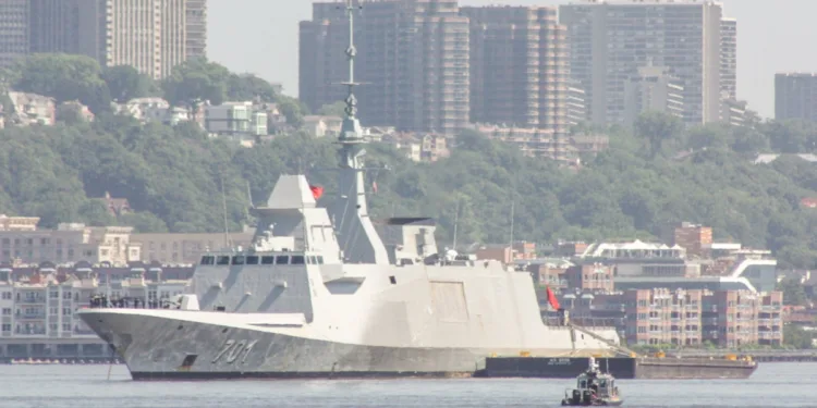 The Royal Moroccan Navy frigate RMNS Mohammed VI.
