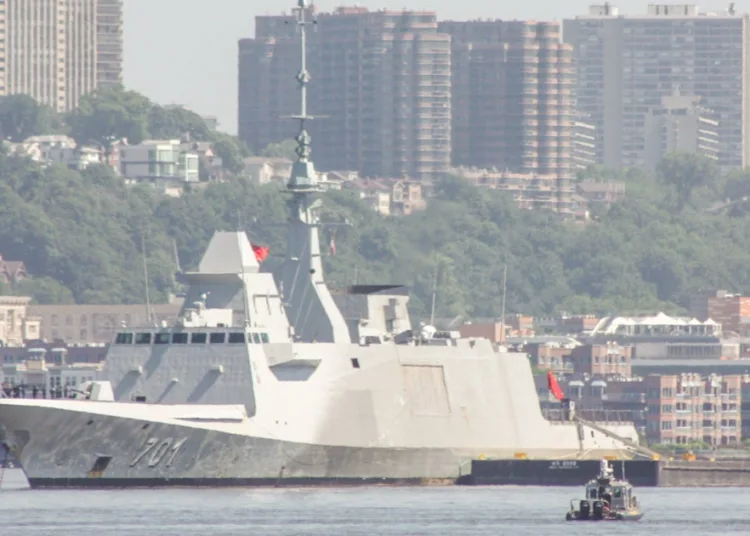 The Royal Moroccan Navy frigate RMNS Mohammed VI.