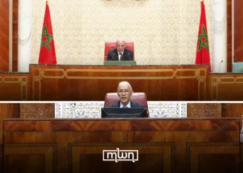 Rachid Talbi Alami, president of the House of Representatives, and Mohamed Ould Errachid, president of the House of Advisors.
