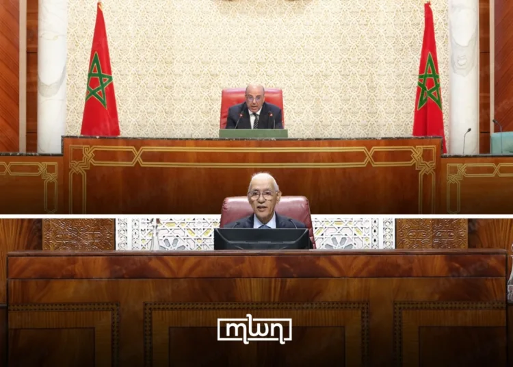 Rachid Talbi Alami, president of the House of Representatives, and Mohamed Ould Errachid, president of the House of Advisors.