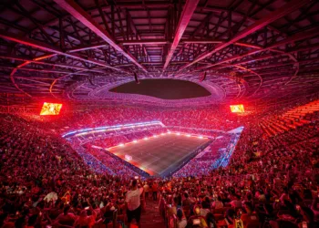 Rabat’s World Cup fan zone has moved to Prince Moulay Abdellah Stadium for tonight’s FIFA World Cup 2026 quarterfinal between Morocco and France.