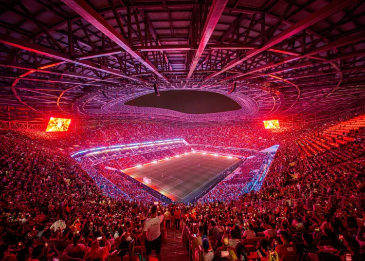 Rabat’s World Cup fan zone has moved to Prince Moulay Abdellah Stadium for tonight’s FIFA World Cup 2026 quarterfinal between Morocco and France.