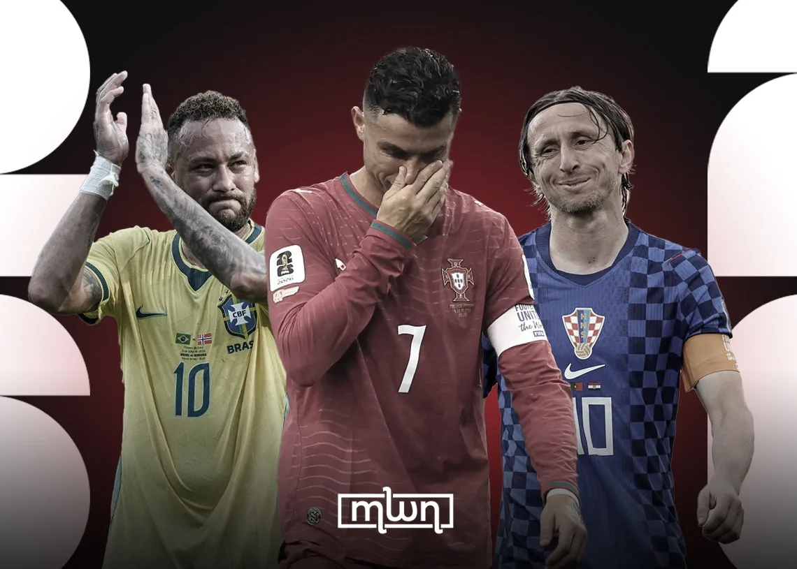Cristiano Ronaldo, Neymar, and Luka Modrić were all left in tears as Portugal, Brazil, and Croatia crashed out of the World Cup — marking the emotional end of an era for three football legends.