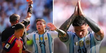 Enzo Fernández red card