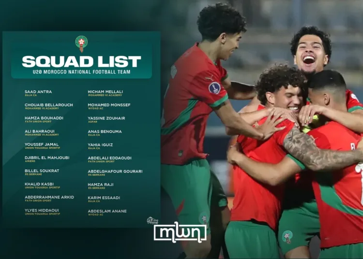 Morocco Unveils U20 Squad for 42nd COTIF Tournament in Spain