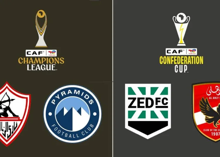 Zamalek, Pyramids to Compete in Champions League; Al Ahly, ZED in Confederation Cup