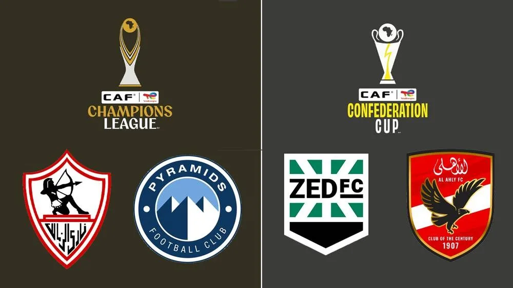Zamalek, Pyramids to Compete in Champions League; Al Ahly, ZED in Confederation Cup