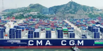 CMA CGM World’s Largest LNG-Powered Container Ship Calls at Tangier Med