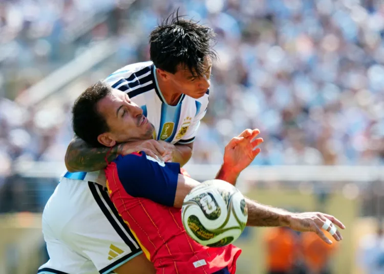 Spain were denied a potential opening goal against Argentina following a controversial refereeing decision during extra time in the 2026 World Cup final.