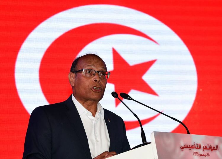 Former Tunisian president Moncef Marzouki.