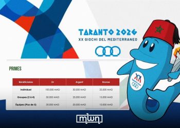 The Moroccan National Olympic Committee has announced financial bonuses for Moroccan athletes who win medals at the 2026 Mediterranean Games in Taranto, Italy, with the amounts varying according to the medal won and the type of competition.
