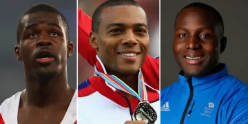 Leon Baptiste (left) is currently imprisoned in Marrakech, while Will Sharman (center) and Lamin Deen (right) received suspended sentences. (Photo: BBC Sport via Getty Images)