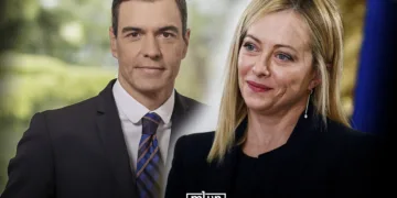 Spanish Prime Minister Pedro Sanchez and Italian Prime Minister Giorgia Meloni