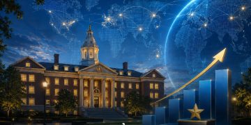 How can a university excel at teaching yet slide backward in global standing?