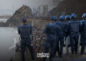Morocco's security forces during recent Ceuta mass crossings.