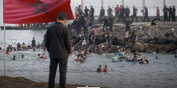 A collage depicting Ceuta and Melilla, mass migration, Morocco’s borders, and the complex social tensions surrounding migration to Europe. Collage by Morocco World News.