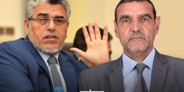Former Moroccan Minister of Justice and Freedoms El Mostapha Ramid and nutritionist and public commentator Mohamed Faid’s