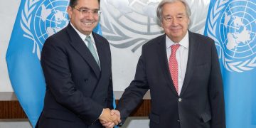 Moroccan Foreign Minister Nasser Bourita met UN Secretary-General António Guterres in New York on Wednesday.