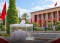 Ballot box outside Morocco’s Parliament in Rabat. (Designed by MWN team)