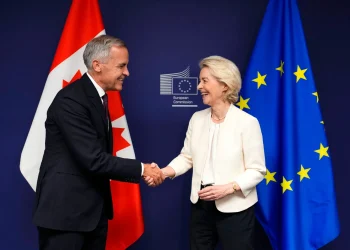 European Commission President Ursula von der Leyen and Canadian Prime Minister Mark Carney.